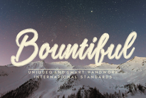 Bountiful Font: A Classic Handwritten Typeface with Modern Versatility