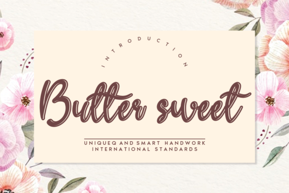 Butter Sweet: The Flowing Handwritten Font That Speaks Elegance
