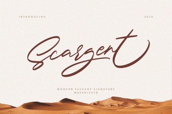 Scargent Font: Handwritten Elegance for Life's Special Moments