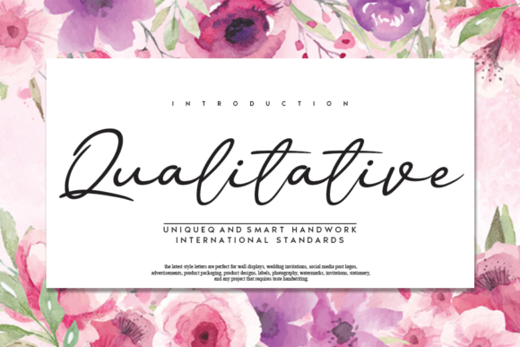 The Lasting Charm of Qualitative: A Flowing Handwritten Font That Humanizes Modern Design