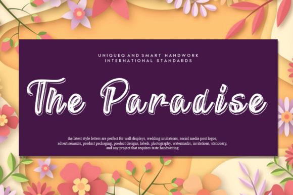 The Paradise: A Handwritten Font That Elevates Design